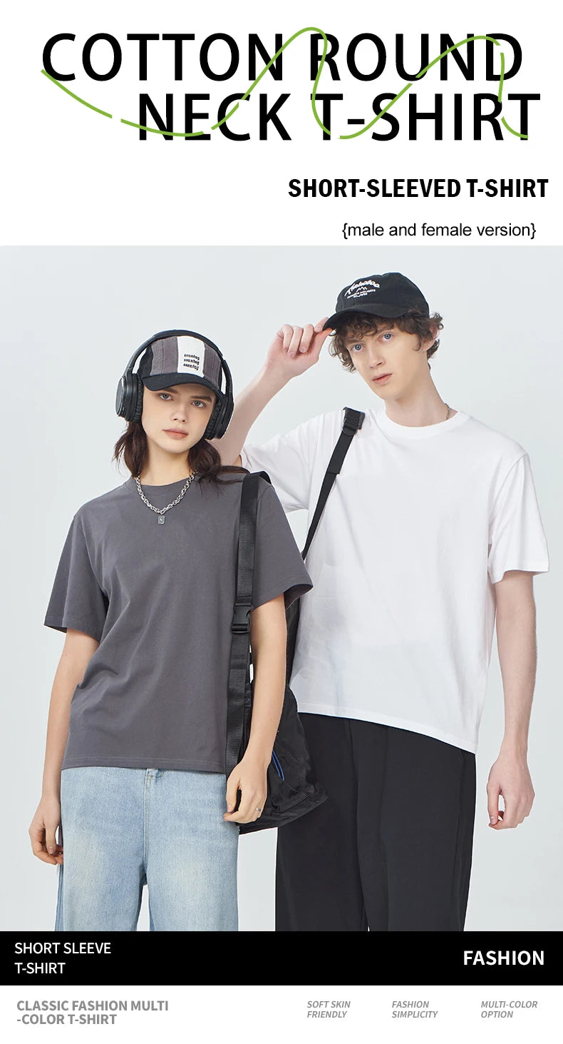 100% Cotton Solid T-shirts Women Sporty Short Sleeve Tees Fashion Casual White Black Clothing Loose O-Neck Female Summer Tops